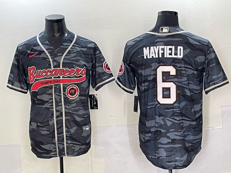 Men 2025 Tampa Bay Buccaneers 6 Mayfield Camo Joint Name Nike Limited NFL Jersey style 06